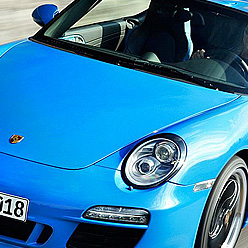 Porsche bleu alarme auto gt